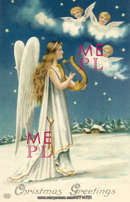  : Angel with Lyre in Snow