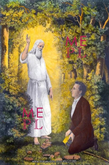 : The angel Moroni delivering the plates of ? : The angel Moroni delivering the plates of ?