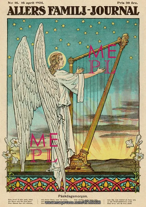 : Angel Playing Harp : Angel Playing Harp