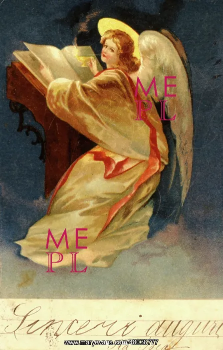  : Angel reading a book