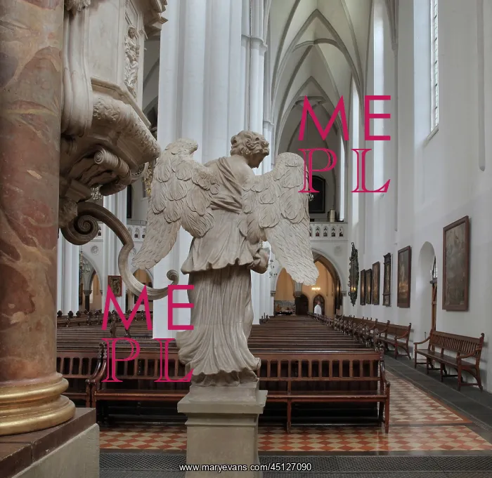 : Angel statue, Marienkirche, Berlin, Germany : Angel statue, Marienkirche, Berlin, Germany