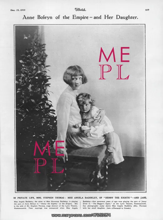: Angela Baddeley with her daughter Jane : Angela Baddeley with her daughter Jane