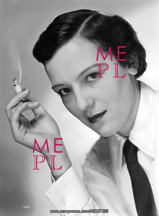 : Angela Salloker with a cigarette, 1935 : Angela Salloker with a cigarette, 1935