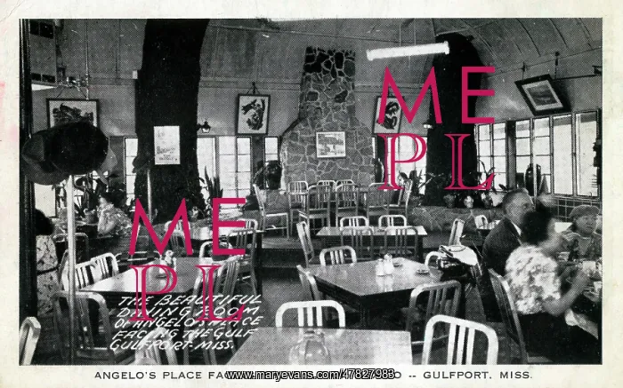 : Angelo's Place facing the Gulf of Mexico, Gulfport, Mississi : Angelo's Place facing the Gulf of Mexico, Gulfport, Mississi