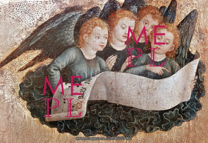 : Angels. religious art, angel, detail from painting Geburt Christi' : Angels. religious art, angel, detail from painting Geburt Christi'