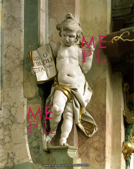 : Angel. angels, angel holding book, sculpture, by Josef Anton Feuchtmayer : Angel. angels, angel holding book, sculpture, by Josef Anton Feuchtmayer
