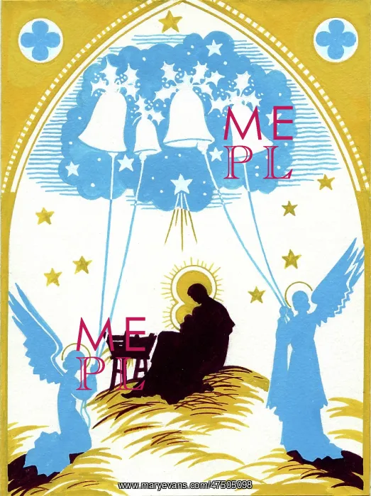 : Angels and bells with Madonna and Child : Angels and bells with Madonna and Child