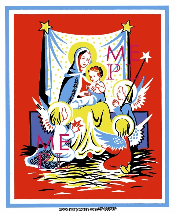 : Three Angels with Madonna and Child : Three Angels with Madonna and Child