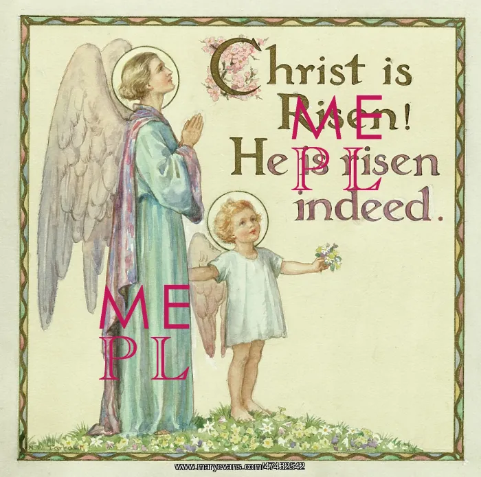 : Two angels proclaim that Christ has risen : Two angels proclaim that Christ has risen