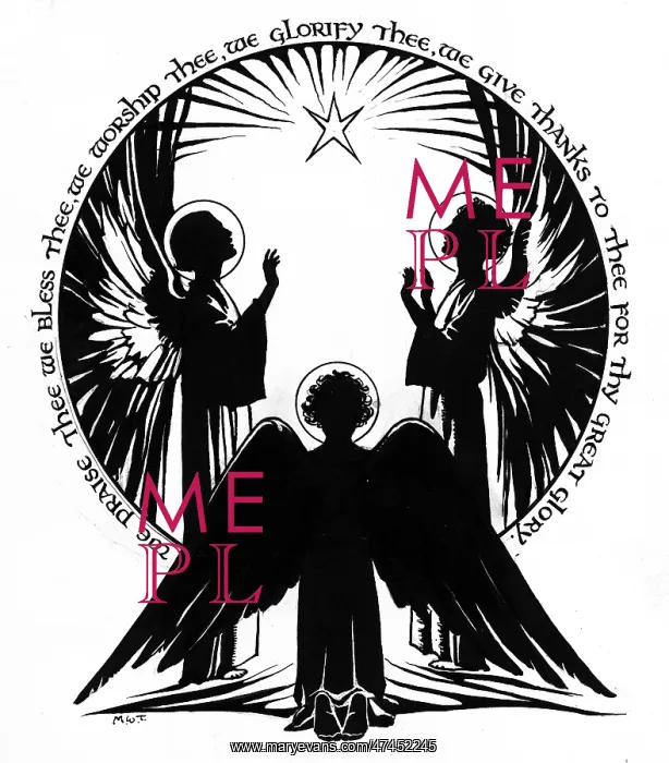 : Three Angels - silhouette : Three Angels - silhouette
