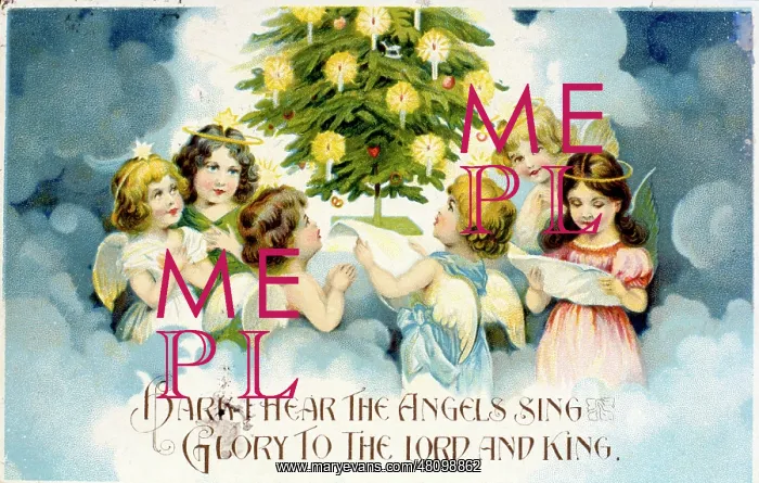 : Angels singing round a Christmas tree
