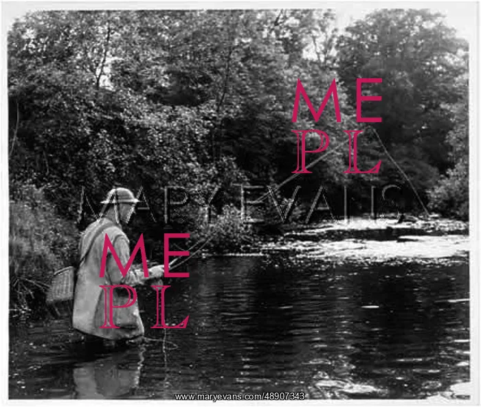 : ANGLER CASTS HIS LINE : ANGLER CASTS HIS LINE