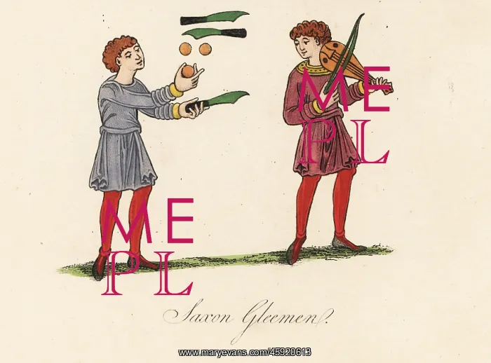 : Anglo-Saxon gleemen performers : Anglo-Saxon gleemen performers