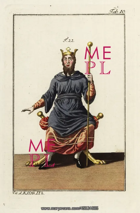 : Anglo-Saxon king onn his throne : Anglo-Saxon king onn his throne