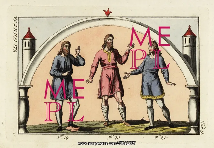 : Anglo-Saxon men in tunics : Anglo-Saxon men in tunics
