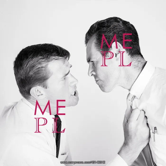 : Two Angry Arguing Yelling Businessmen Head To : Two Angry Arguing Yelling Businessmen Head To