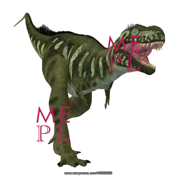 : An angry Bistahieversor dinosaur, front view : An angry Bistahieversor dinosaur, front view