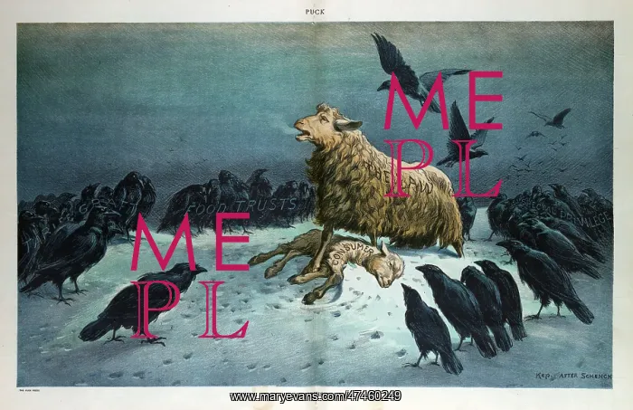 : Anguish. Illustration shows a sheep labeled The Law standing over a lamb : Anguish. Illustration shows a sheep labeled The Law standing over a lamb