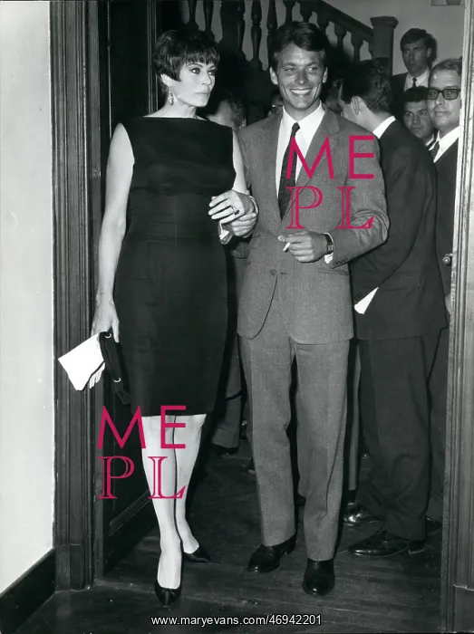 : Anita Ekberg and Robert Hoffman, actors : Anita Ekberg and Robert Hoffman, actors