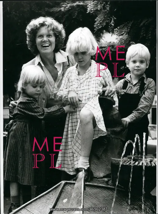 : Anja Silja, opera singer, with her three children : Anja Silja, opera singer, with her three children
