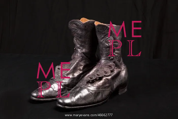 : Ankle boots worn by Queen Alexandra, c1910 : Ankle boots worn by Queen Alexandra, c1910