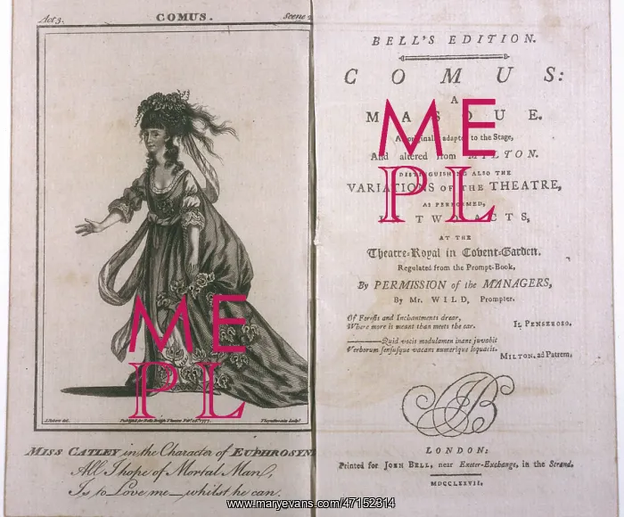 : Ann Catley in the Role of Euphrosyne : Ann Catley in the Role of Euphrosyne