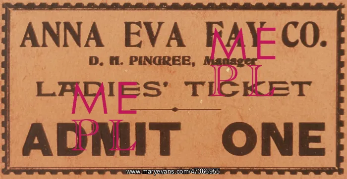 : ANNA EVA FAY TICKET : ANNA EVA FAY TICKET