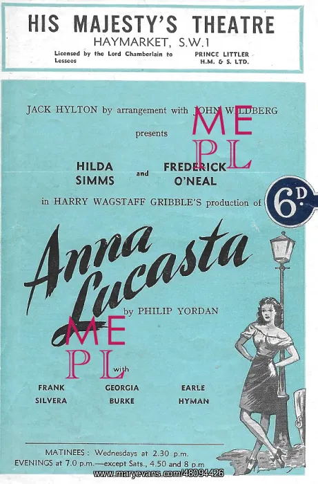 : Anna Lucasta (programme cover) : Anna Lucasta (programme cover)