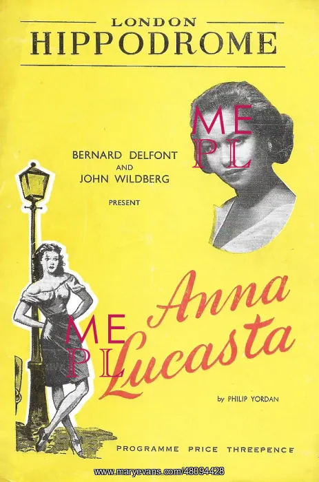 : Anna Lucasta (programme cover) featuring Isabelle Cooley : Anna Lucasta (programme cover) featuring Isabelle Cooley