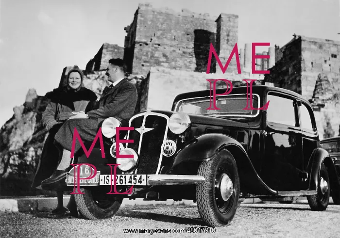 : Anne-Cecile Rose Itier with a Hanomag, 1939 : Anne-Cecile Rose Itier with a Hanomag, 1939