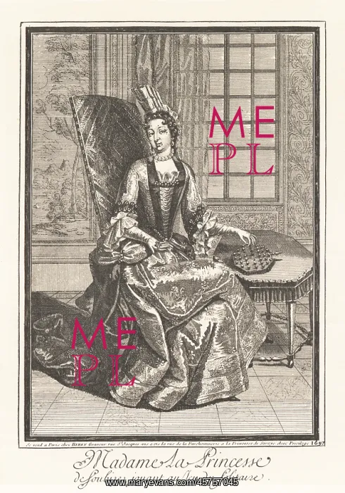 : Anne de Rohan-Chabot playing solitaire, 1697 : Anne de Rohan-Chabot playing solitaire, 1697