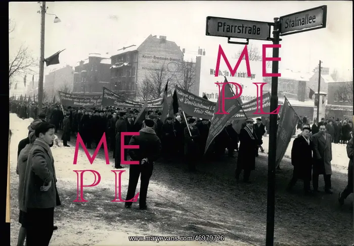 : Anniversary demonstration in East Berlin, Germany : Anniversary demonstration in East Berlin, Germany