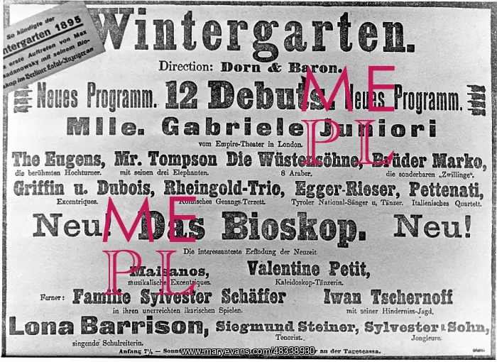 : Announcement of the first public screening, 1895 : Announcement of the first public screening, 1895