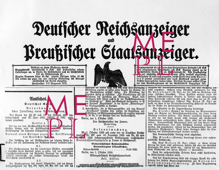 : Announcement of a referendum, 1929 : Announcement of a referendum, 1929
