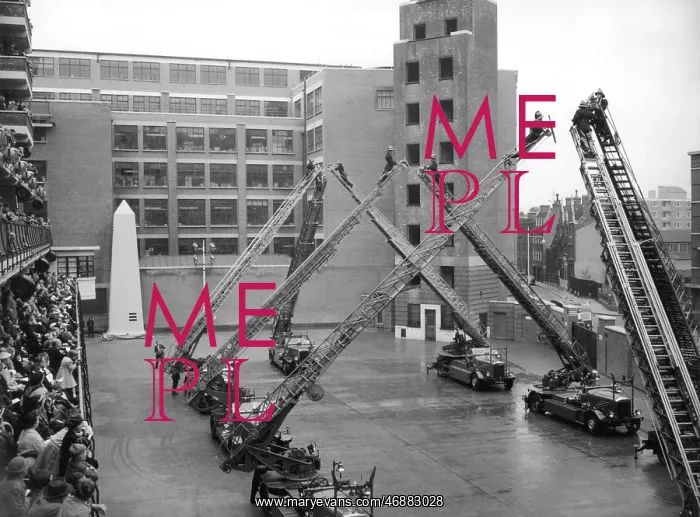 : Annual Review, turntable ladder demonstration, London HQ : Annual Review, turntable ladder demonstration, London HQ
