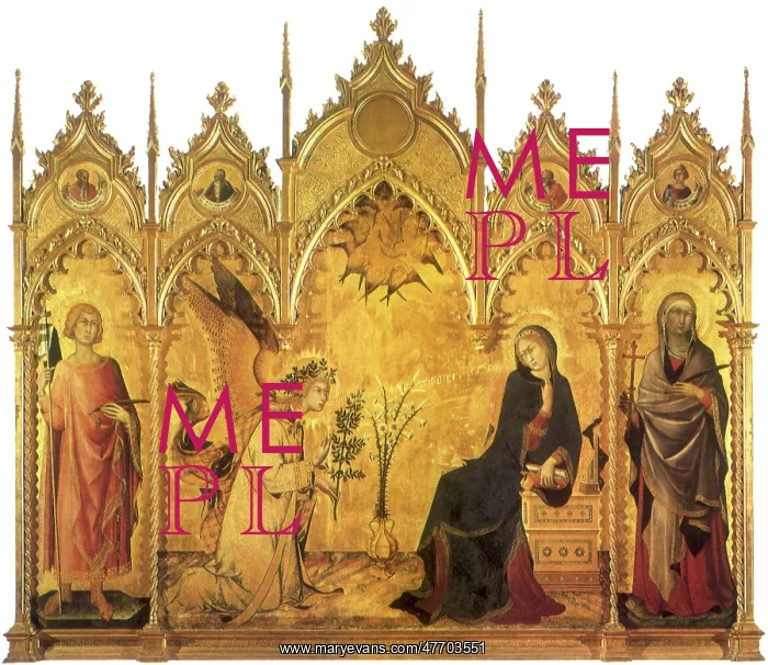 : Annunciation Altarpiece, by Simone Martini : Annunciation Altarpiece, by Simone Martini