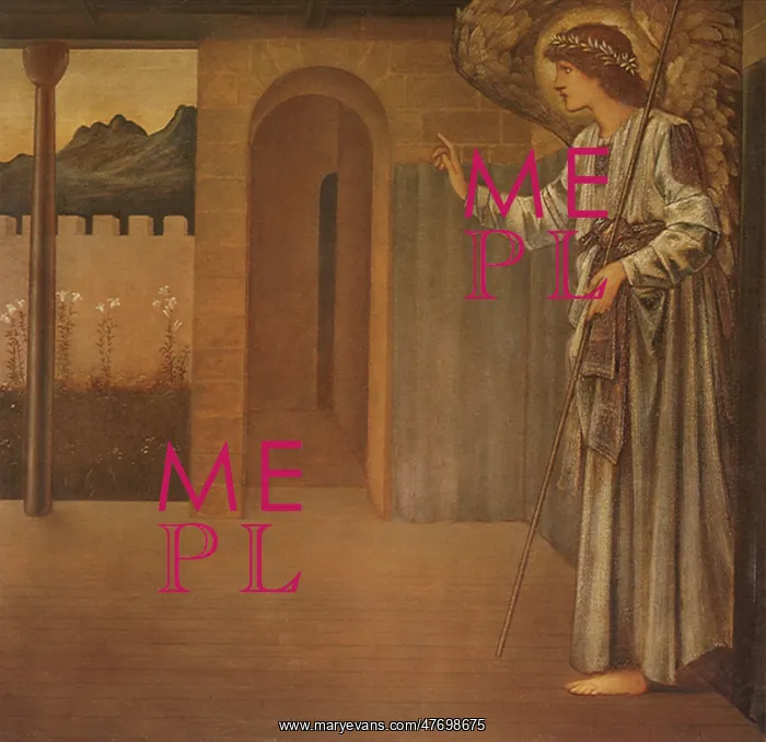 : The Annunciation: Angel Gabriel, by Burne-Jones : The Annunciation: Angel Gabriel, by Burne-Jones