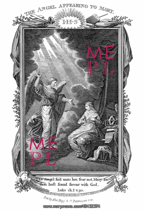 : The Annunciation. The archangel Gabriel appearing : The Annunciation. The archangel Gabriel appearing