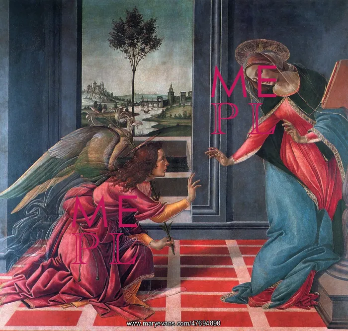 : The Annunciation, by Botticelli : The Annunciation, by Botticelli