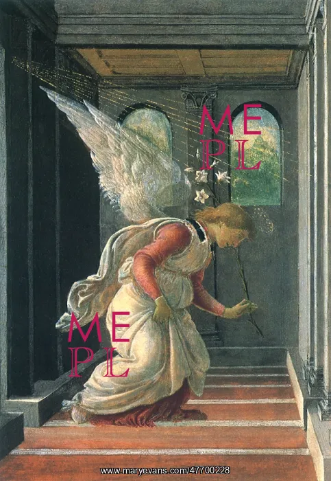 : The Annunciation (detail), by Botticelli : The Annunciation (detail), by Botticelli