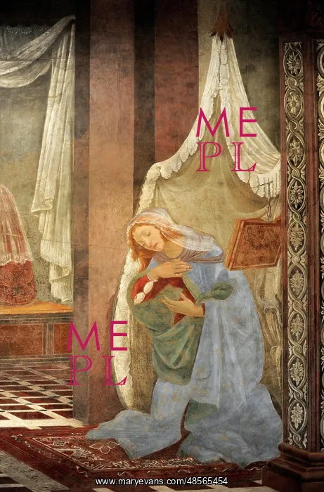 : The Annunciation (detail), by Botticelli : The Annunciation (detail), by Botticelli