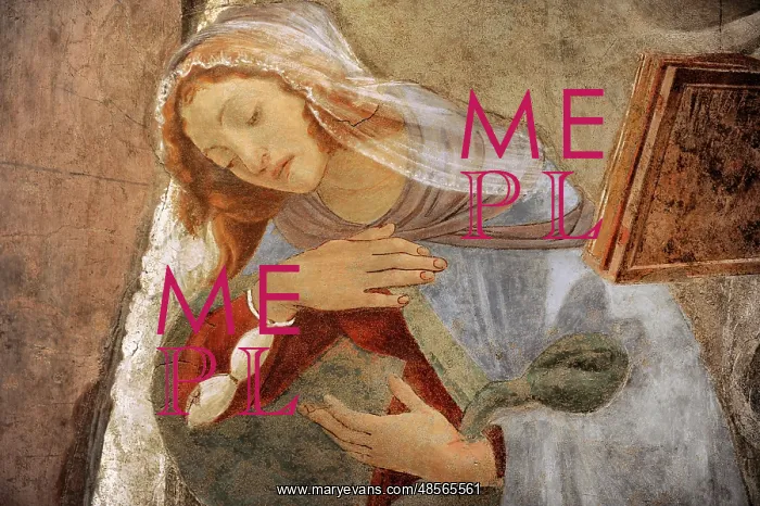 : The Annunciation (detail), by Botticelli : The Annunciation (detail), by Botticelli