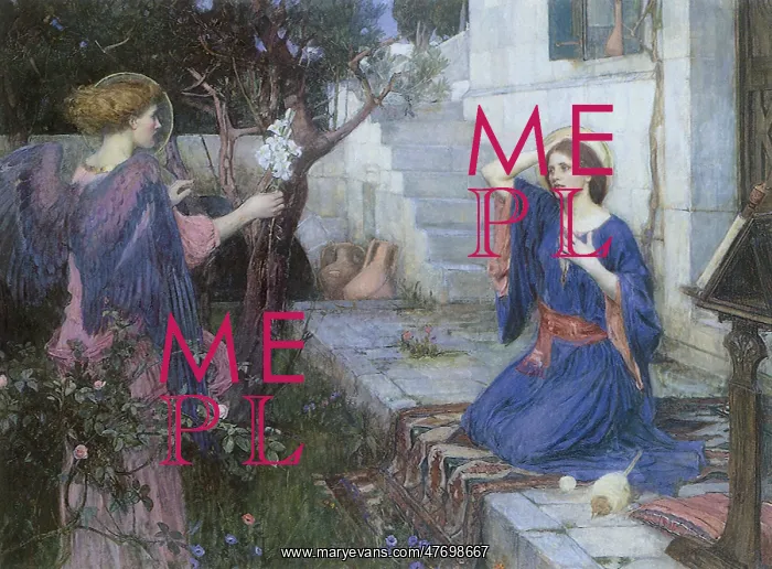: The Annunciation, by J W Waterhouse : The Annunciation, by J W Waterhouse