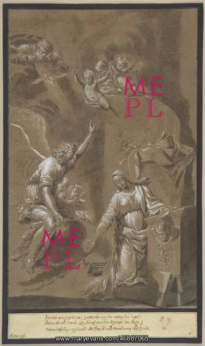 : The Annunciation, late 17th century, Brush and : The Annunciation, late 17th century, Brush and