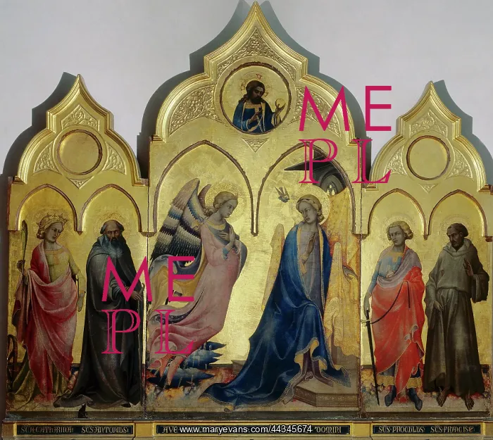 : Annunciation, by Lorenzo Monaco, in : Annunciation, by Lorenzo Monaco, in