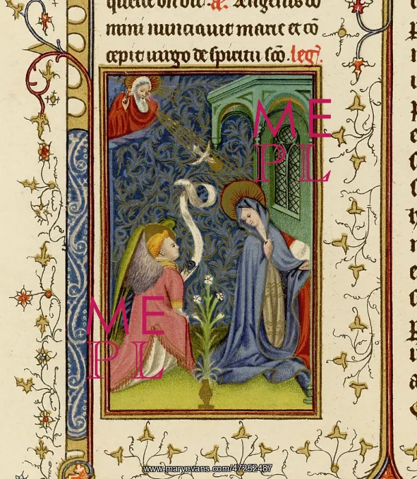: ANNUNCIATION, FROM MS : ANNUNCIATION, FROM MS
