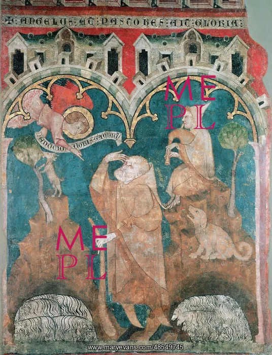 : Annunciation to the Shepherds. 14th Century : Annunciation to the Shepherds. 14th Century