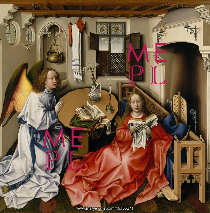 : ANNUNCIATION TRIPTYCH, by Workshop of Robert Campin : ANNUNCIATION TRIPTYCH, by Workshop of Robert Campin