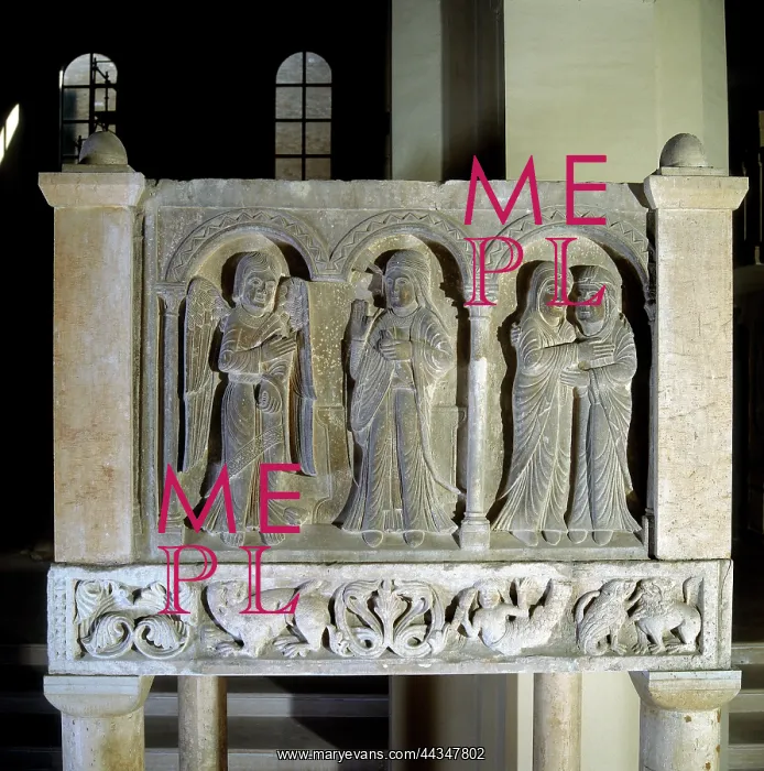 : Annunciation and Visitation, low relief : Annunciation and Visitation, low relief