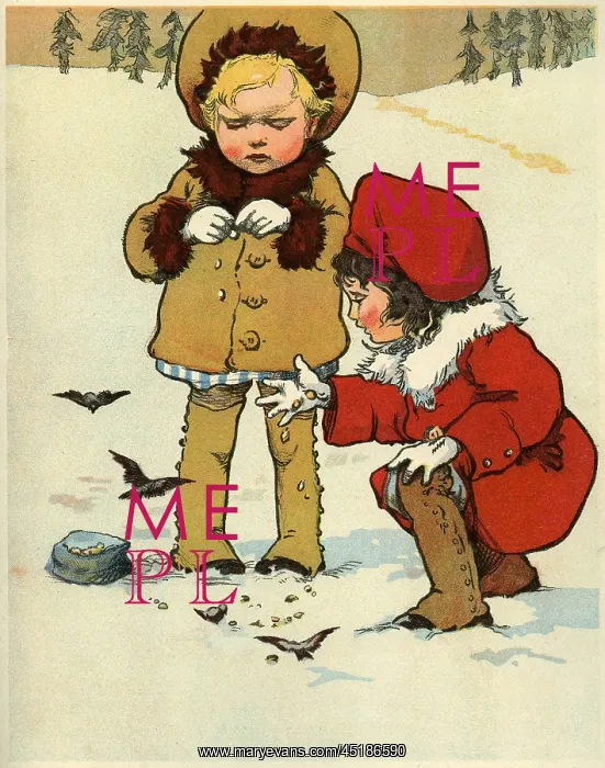 : Anon. Feeding the Birdies 1916 : Anon. Feeding the Birdies 1916